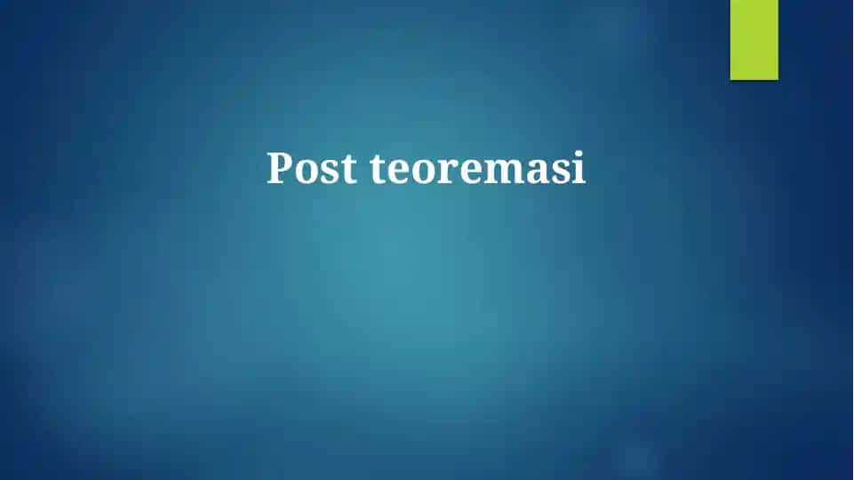 Post teoremasi