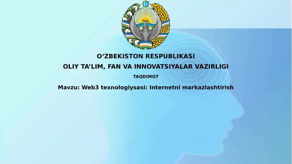 Web3texnologiysasi:Internetnimarkazlashtirish