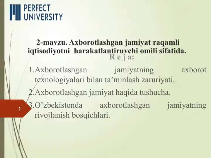 Axborotlashgan jamiyat raqamli iqtisodiyotniharakatlantiruvchi omili sifatida