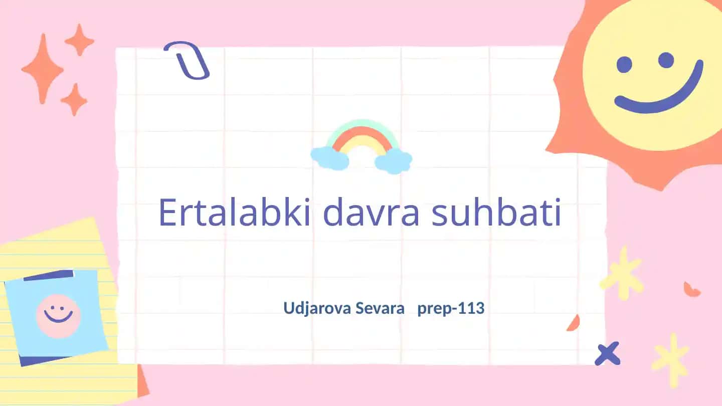 Ertalabki davra suhbati