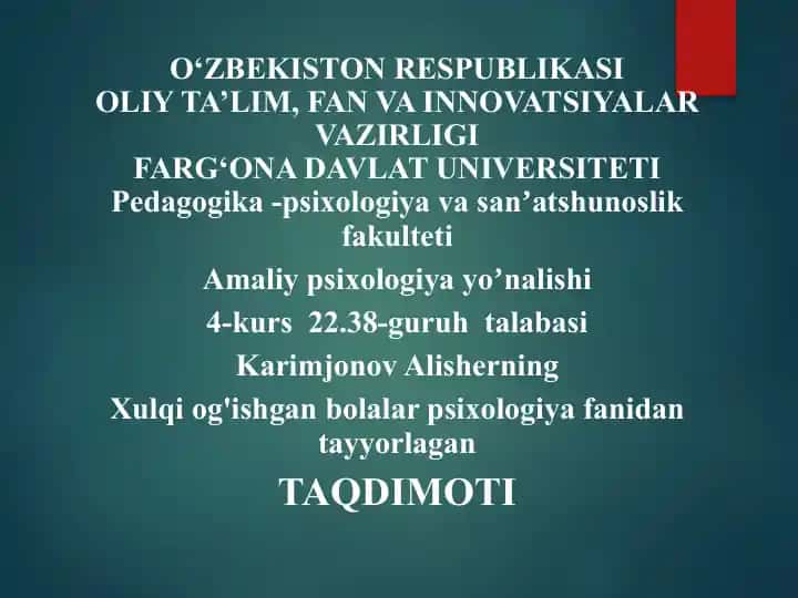 Addiktiv Xulq va Qaramliklar Psixologiyasi