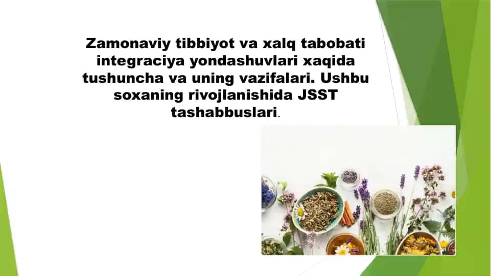 Zamonaviy Tibbiyot va Xalq Tabobati Integratsiyasi