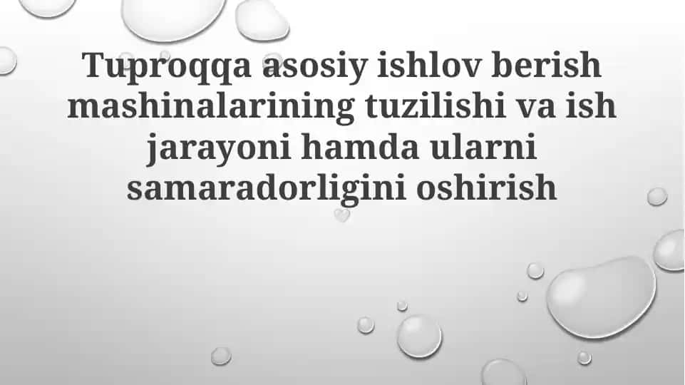 Birlamchi Shudgorlash Mashinalari
