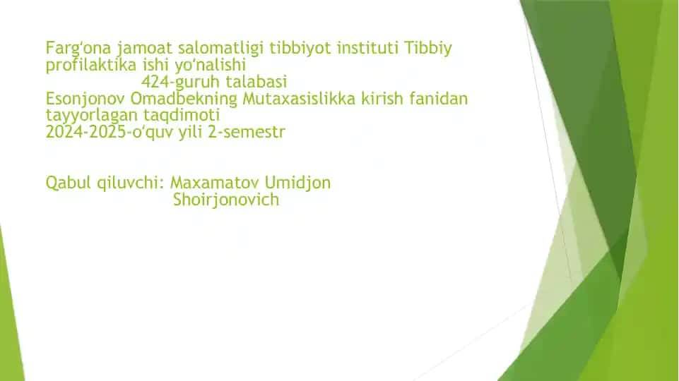 Ish joylarida shovqin va tebranishni aniqlashning metodik yoʻli