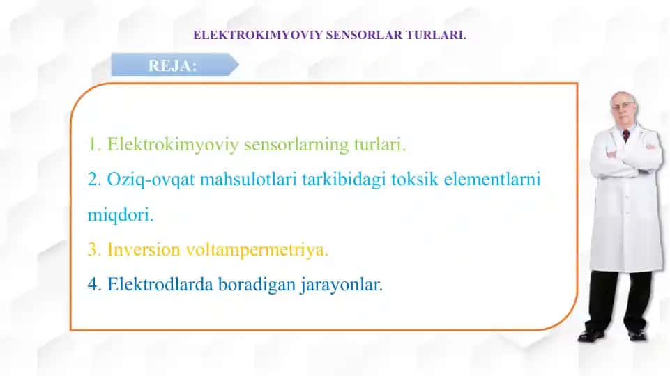 Elektrokimyoviy Sensorlar Turlari