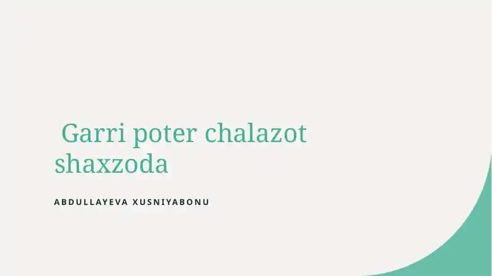 Garri Poter va sehrli realizm