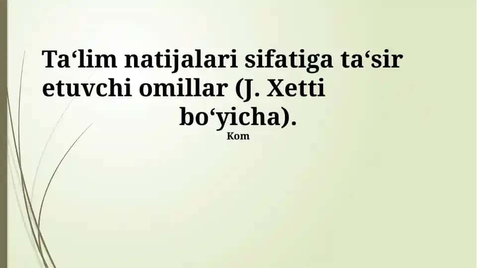 Maqsad qo'yish (Goal Setting)ning roli