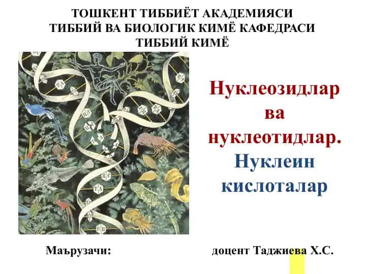 Нуклеозидлар ва нуклеотидлар