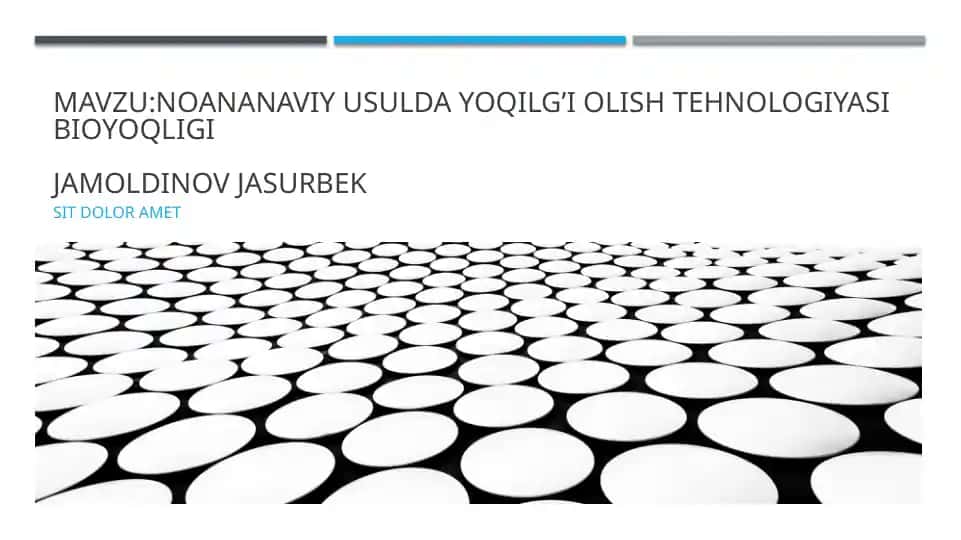 Noan'anaviyusuldayoqligiolishtexnologiyasi