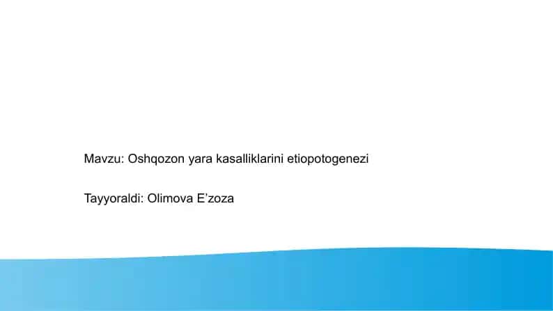 Oshqozon yara kasalliklarini etiopotogenezi
