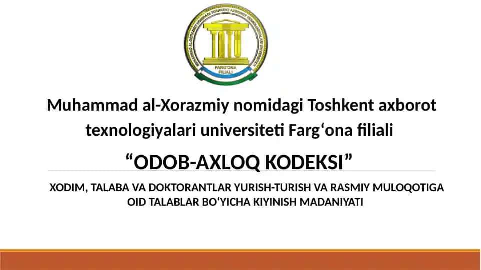 ODOB-AXLOQ KODEKSI