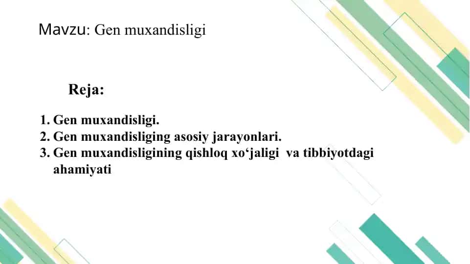 Gen. muhandisligi