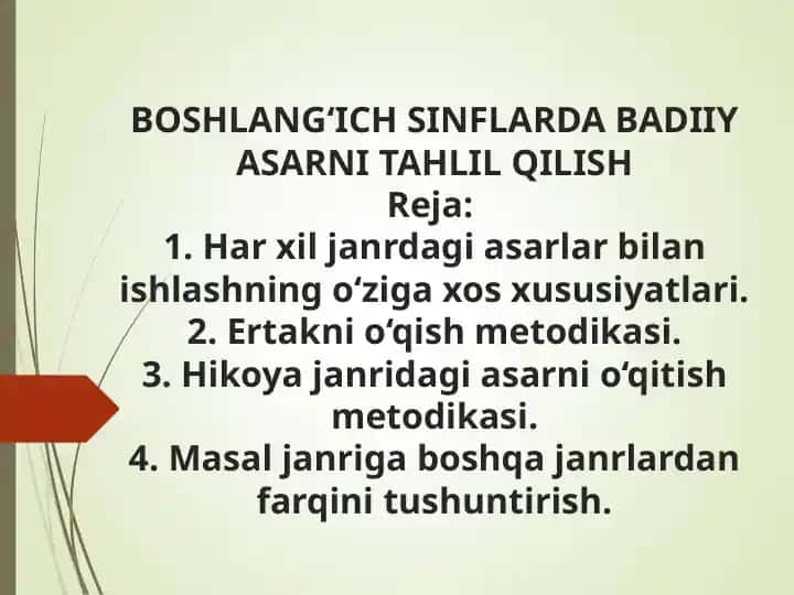 Badiiy asar ustida ishlash bosqichlari