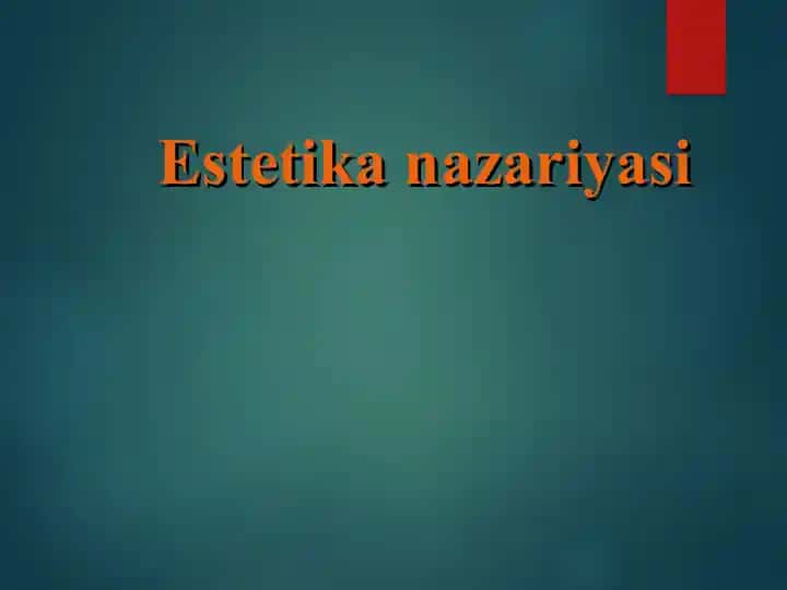 Estetika nazariyasi