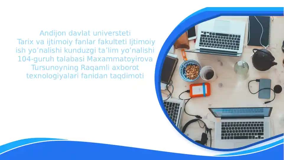 Raqamli axborot texnologiyalari fanidan taqdimoti