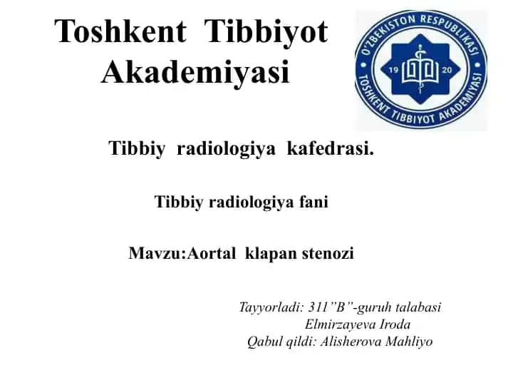 Aortal klapan stenozi