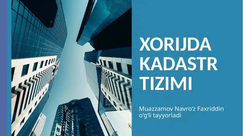 XORIJDA KADASTR TIZIMI