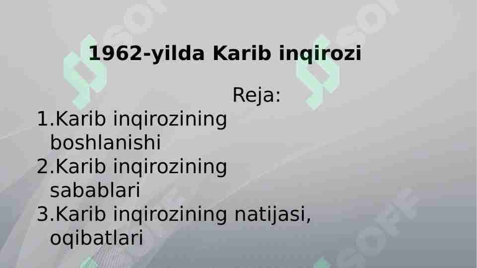 1962-yilda Karib inqirozi