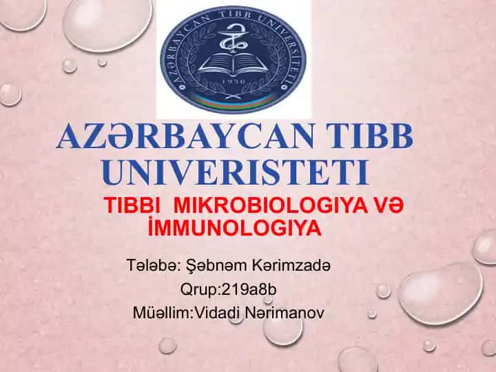 Tibbi Mikrobiologiya ve Immunologiya