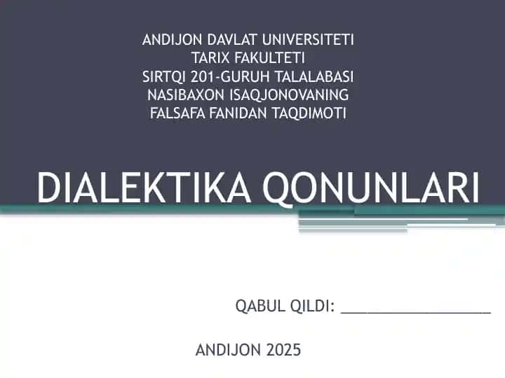 DIALEKTIKA QONUNLARI