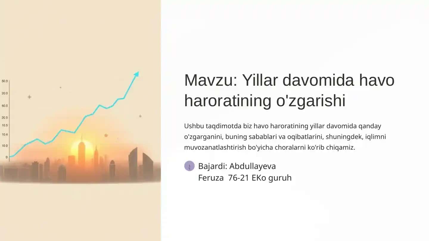 Havo haroratining o'zgarishi