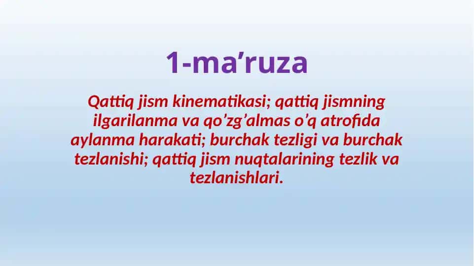 Kinematika