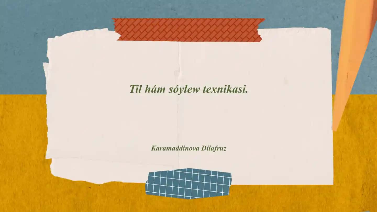 Tilhám sóylewtexnikasi