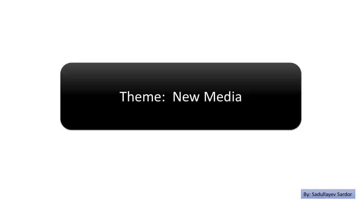 New Media: The Digital Revolution in Communication