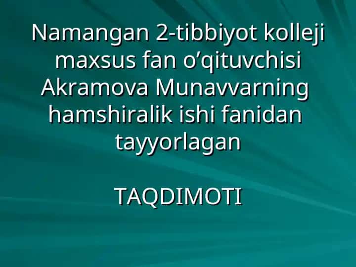 Qon aylanish a'zolari tizimini baholash