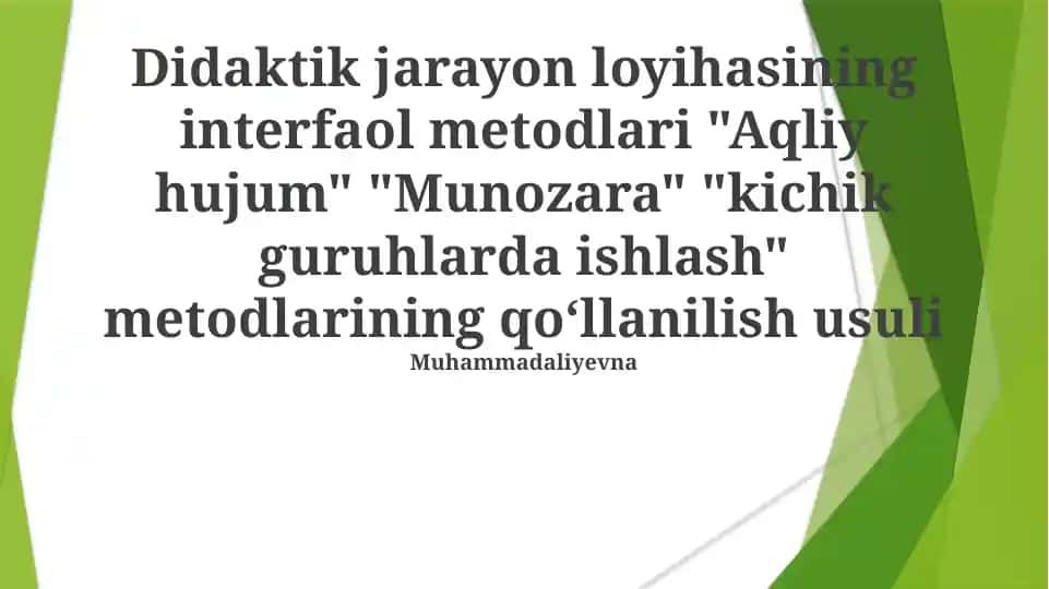 Interfaol metodlar