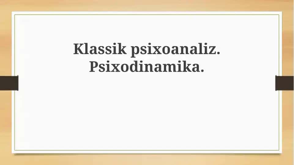 Klassik Psixoanaliz