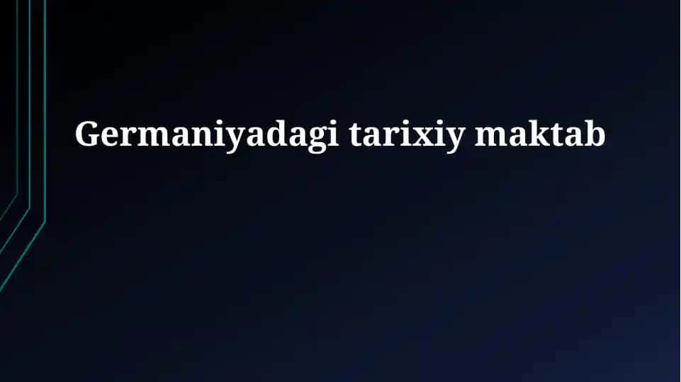 Germaniya tarixiy maktabi