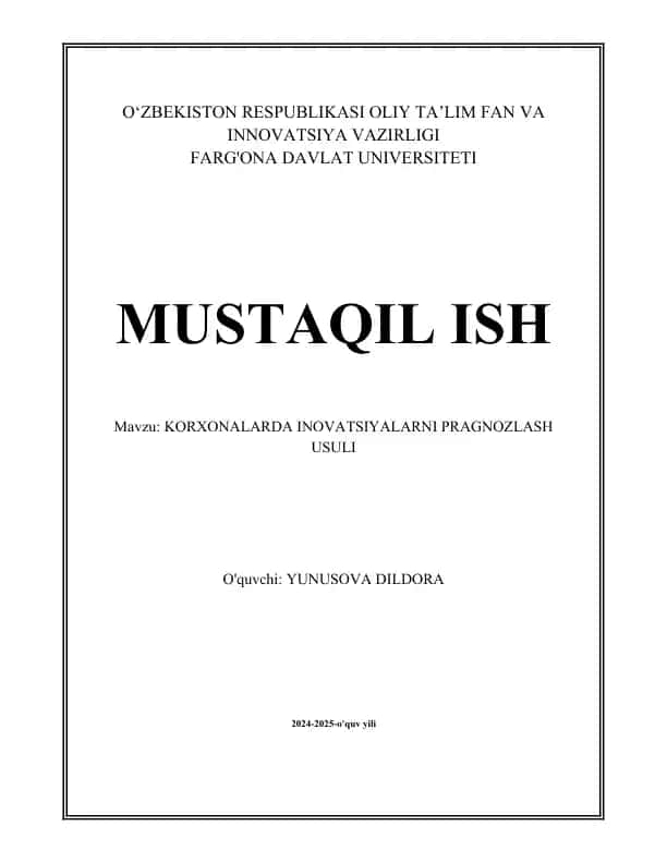 Innovatsiyalarni bashorat qilishning ahamiyati
