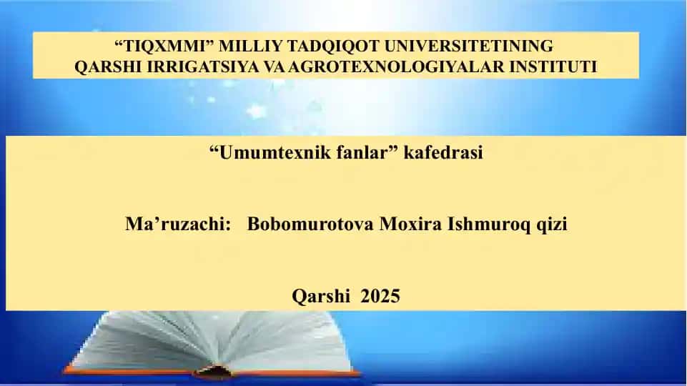 Qishloq xo‘jalik mahsulotlarini dastlabki qayta ishlash va saqlash