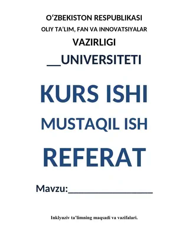Inklyuziv ta'limning maqsadi va vazifalari