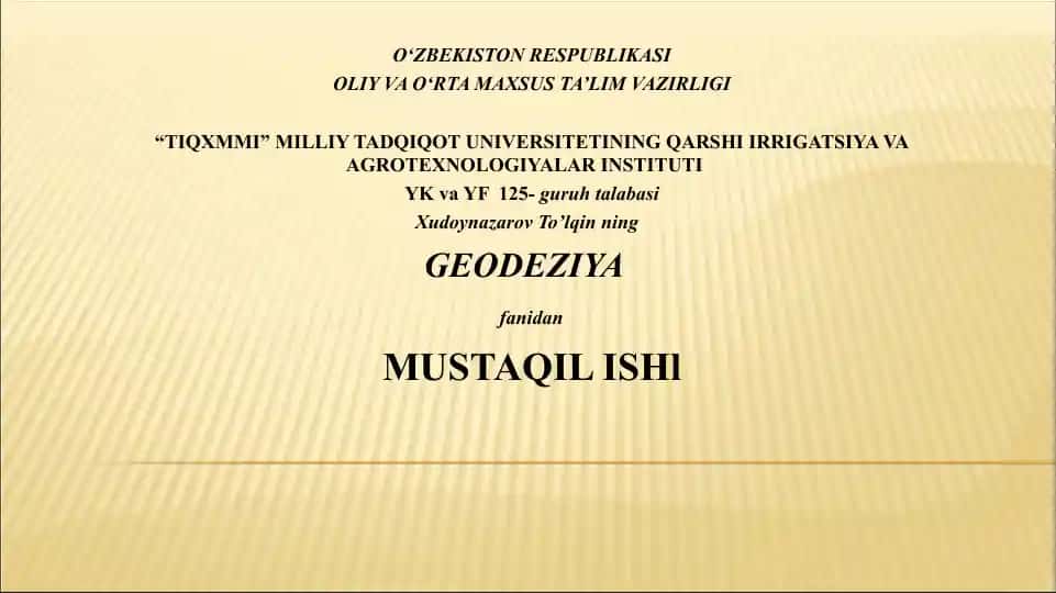 Oliy geodeziya