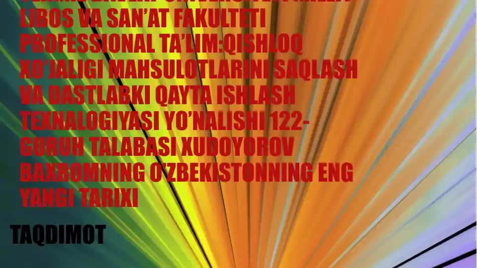 O‘zbekistonning eng yangi tarixi