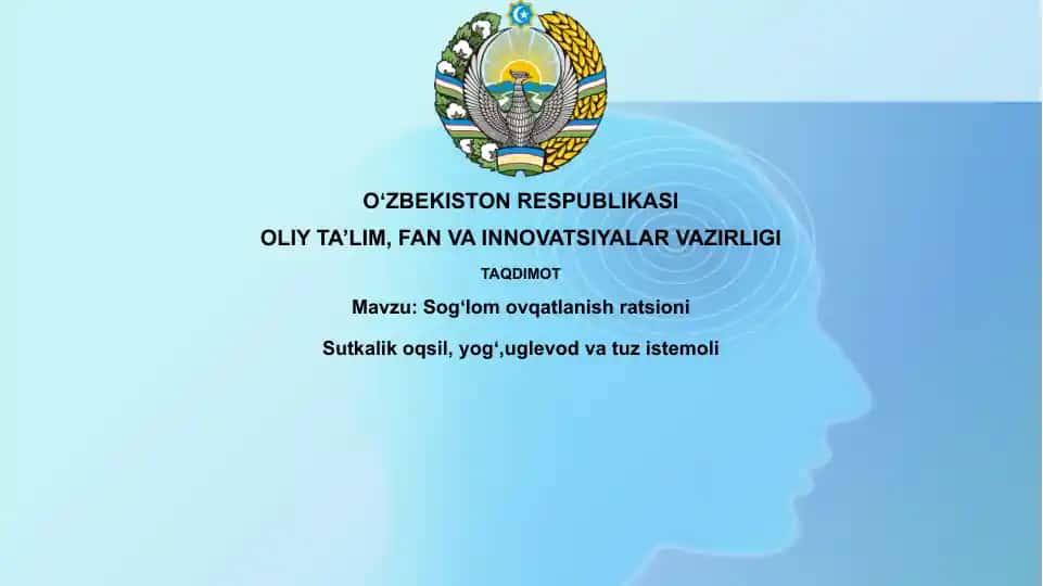 Sogʻlom ovqatlanish rejasi