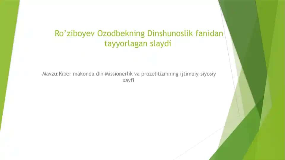 Kiber makonda din missionerlik va prozelitizmning ijtimoiy-siyosiy xavfi
