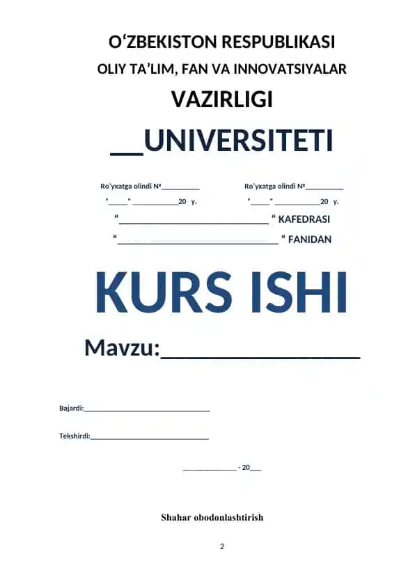 Shahar yo‘llarini jihozlash loyihasi