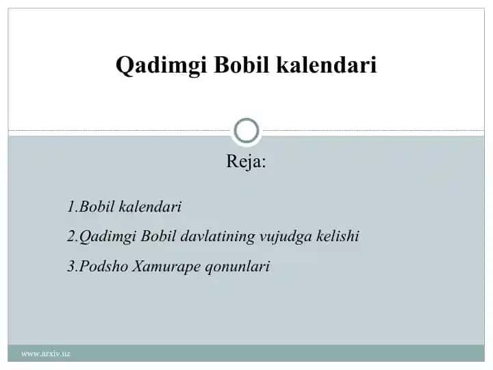 Qadimgi Bobil kalendari
