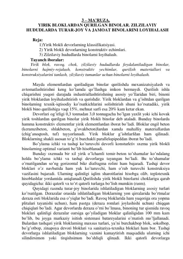 Yirik bloklardan qurilgan binolar