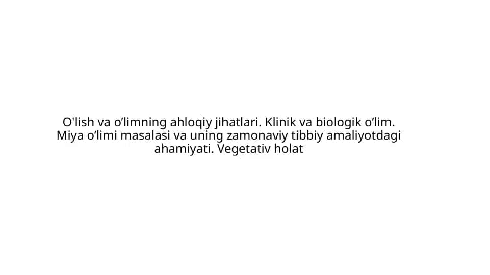 O'lim haqiqatlari