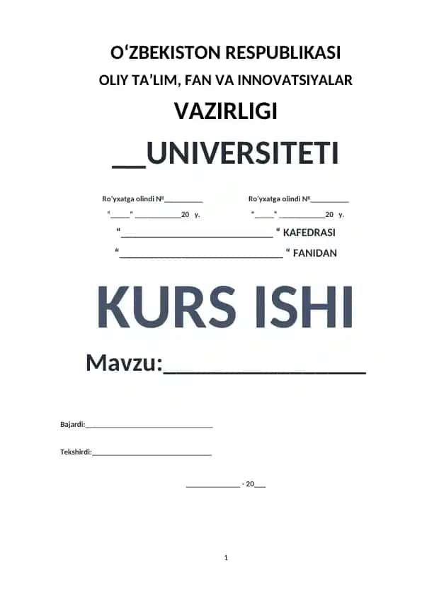 Kurs ishi mavzu "Angliya Davlati"