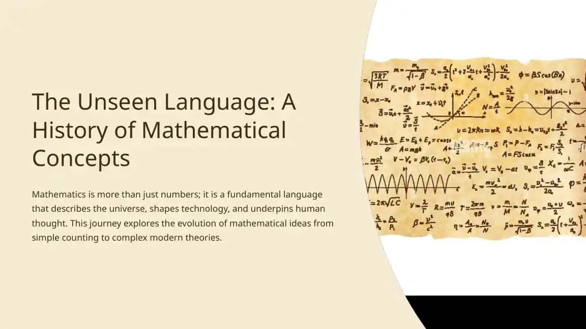 A history of mathematical concepts