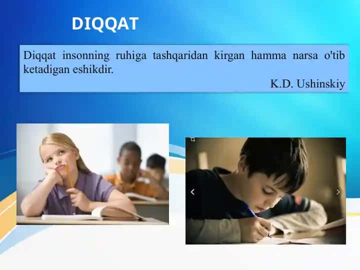 DIQQATNING XUSUSIYATLARI