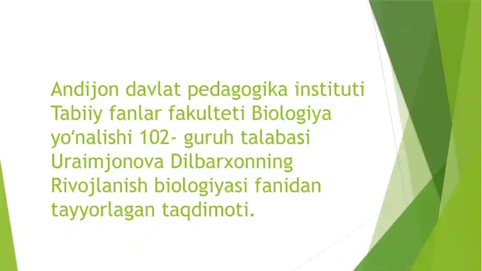 Biologik membranalar haqida taqdimot
