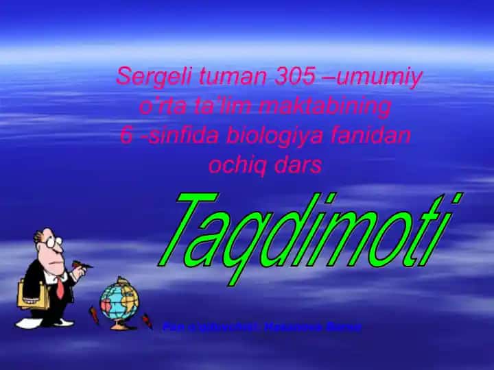 Biologiya fanidan ochiq dars