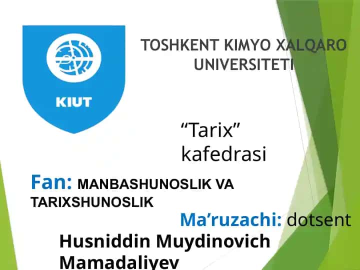 XVI – XIX asrlar manbalari
