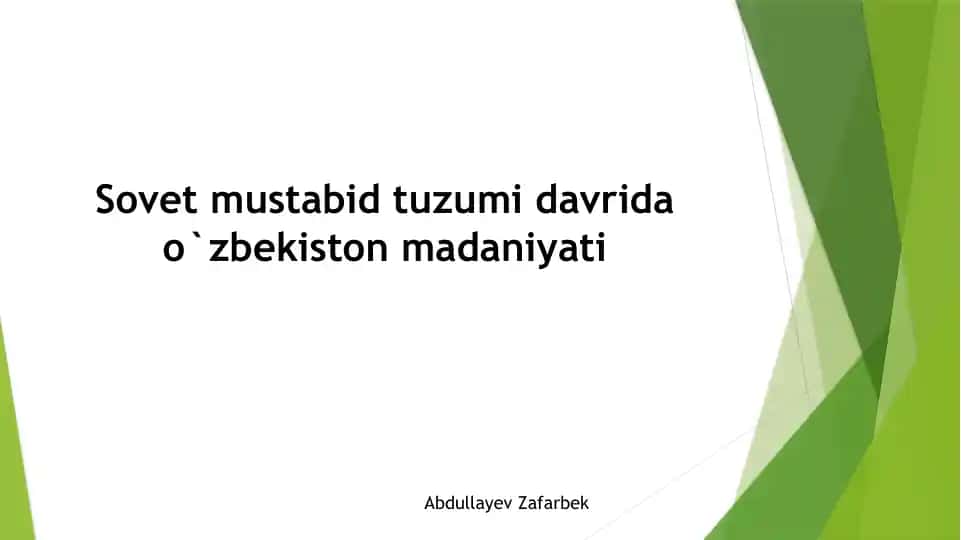 Sovet Mustabid Tuzumi Davri Madaniyati